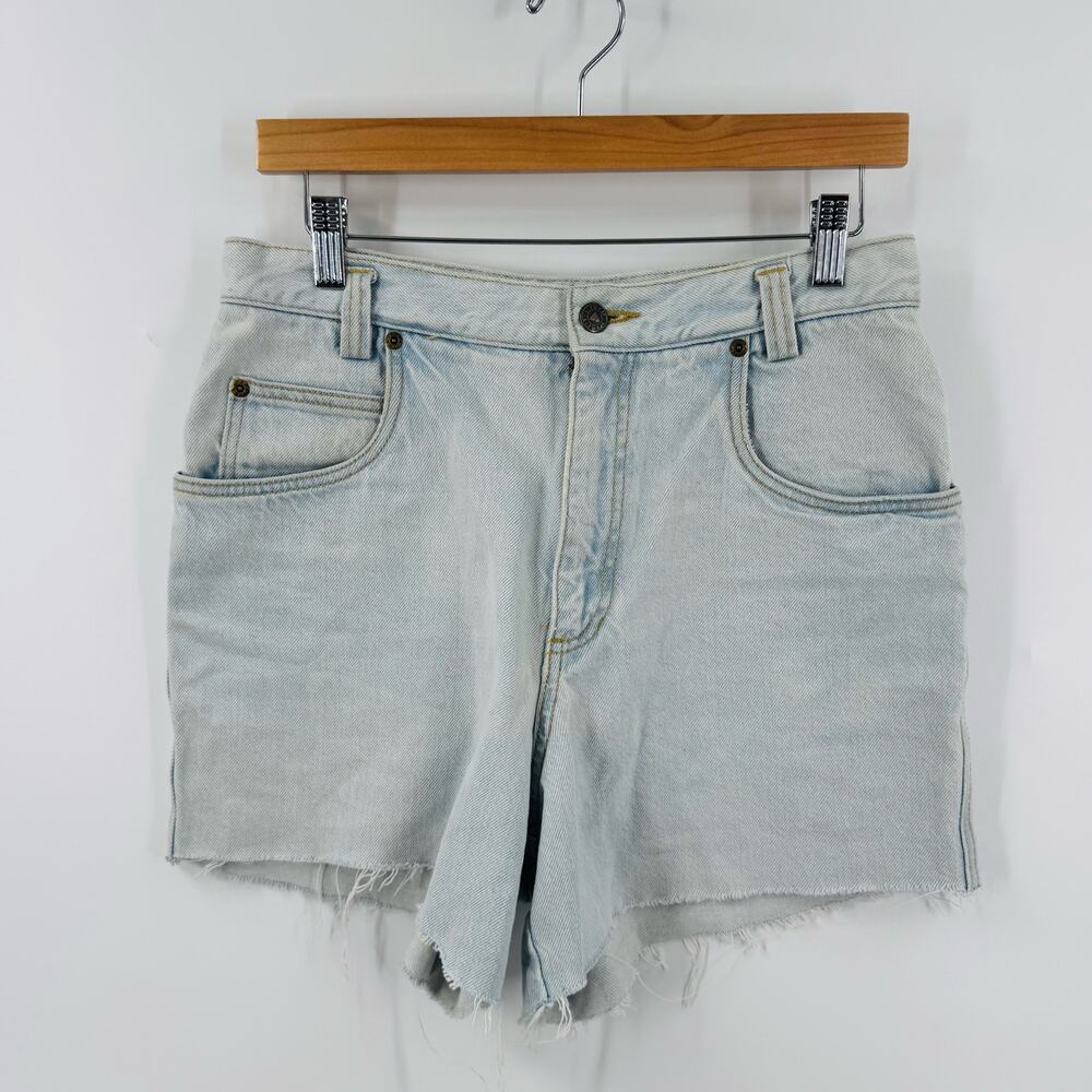 Vintage LizWear Denim Jean Cut Off Shorts Light Wash Grunge Distressed Size 12 - Picture 9 of 9